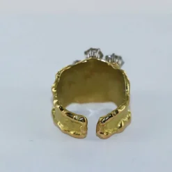 Bague trèfle diamants