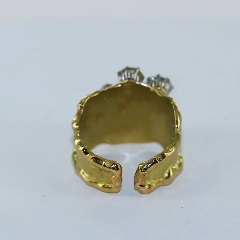 Bague trèfle diamants