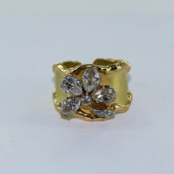 Bague trèfle diamants