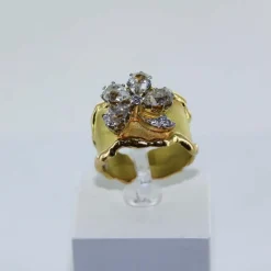 Bague trèfle diamants