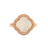 Bague Trèfle Quartz Rose