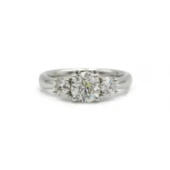 Bague Trilogie - Or blanc et diamants
