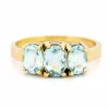Bague trilogie Aigue-marine