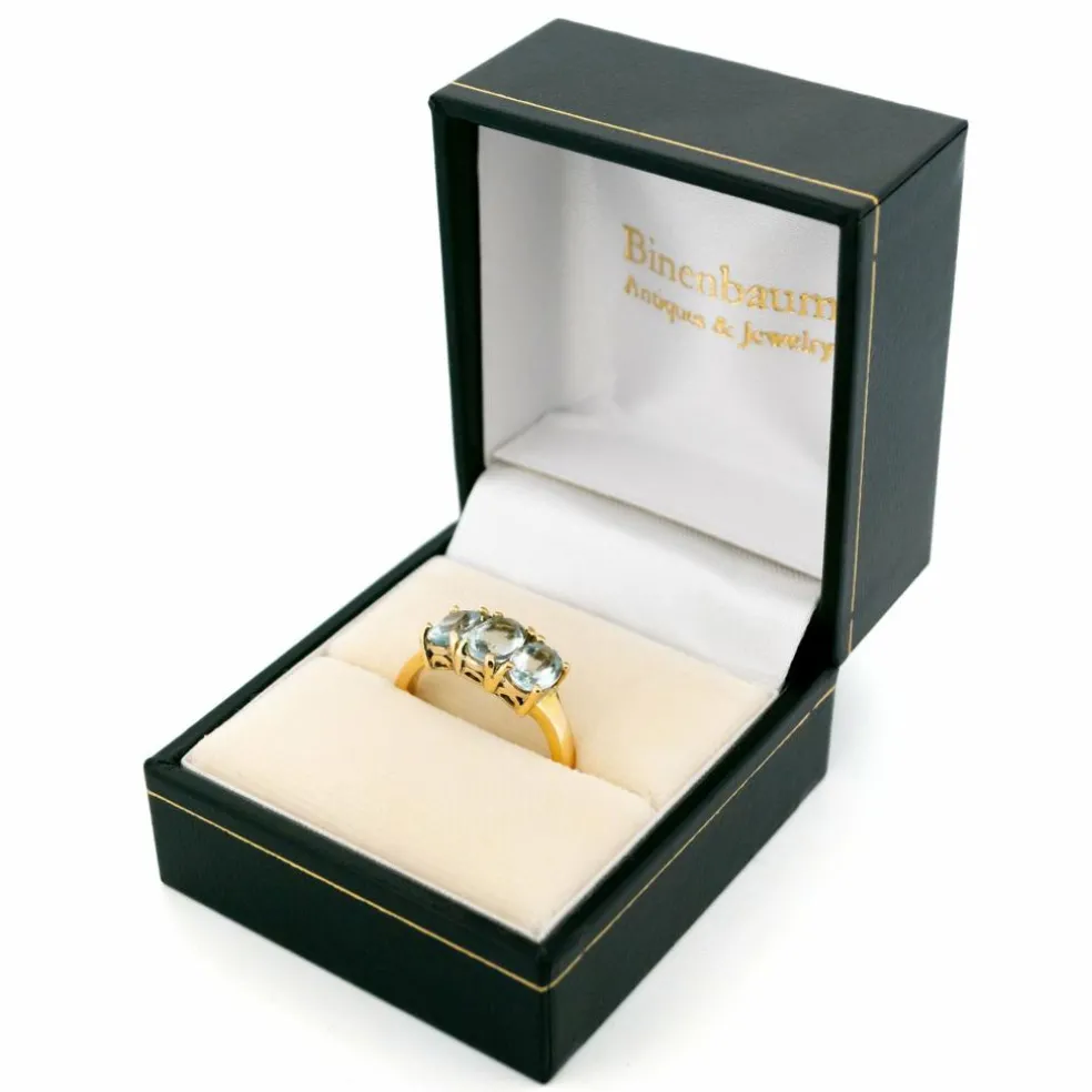 Bague trilogie Aigue-marine