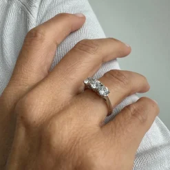 Bague trilogie avec diamants