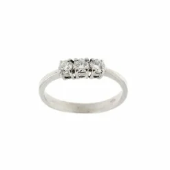 Bague trilogie avec diamants de 0,36 ct