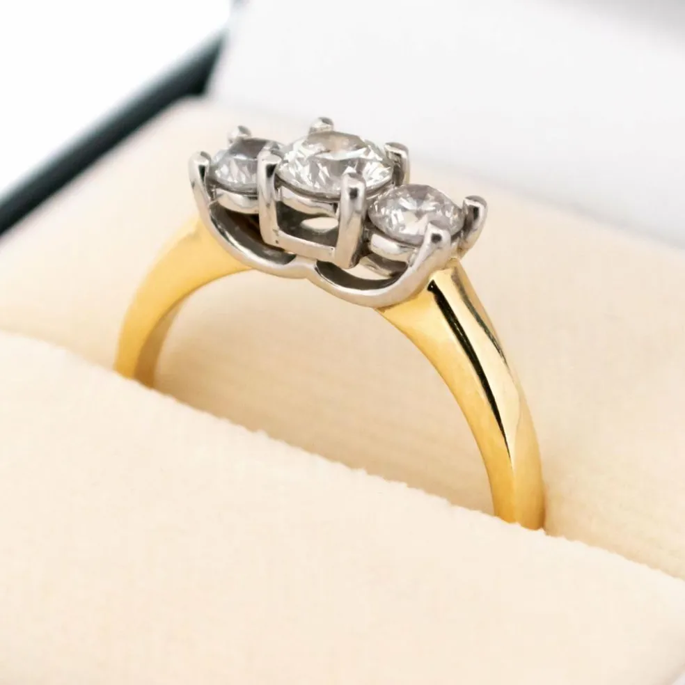 Bague Trilogie Diamant Platine