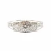 Bague trilogie diamants or blanc