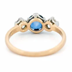 Bague Trilogie Diamants Saphir