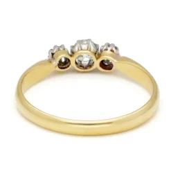 Bague Trilogie en or bicolore et diamants