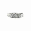 bague trilogie en or blanc avec diamants