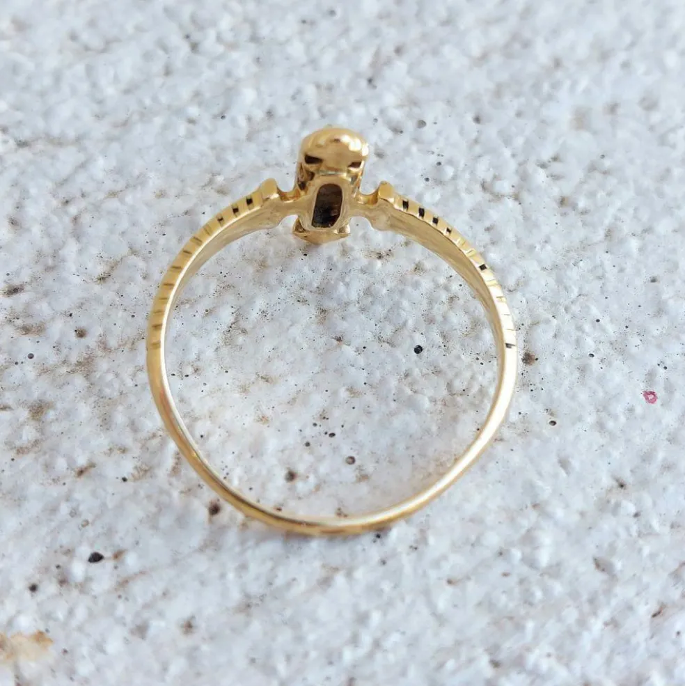 Bague trilogie Napoléon III, or et perles