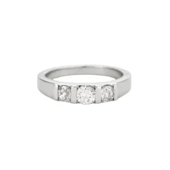 Bague trilogie or blanc