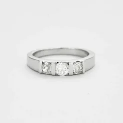 Bague trilogie or blanc