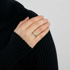 Bague trilogie or blanc