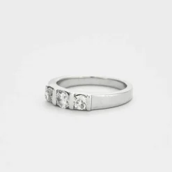 Bague trilogie or blanc