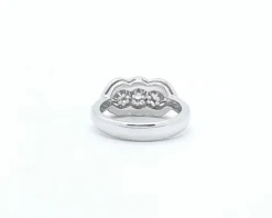 Bague TRILOGIE or blanc CT 0,91