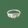 Bague trilogie or blanc diamants