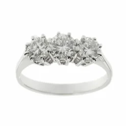 Bague trilogie Or blanc Diamants