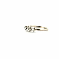 Bague Trilogie Or Blanc Diamants