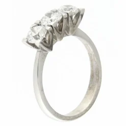 Bague trilogie Or blanc Diamants 1,50 ct