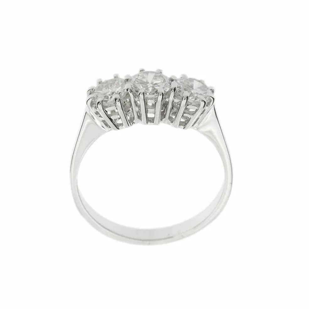 Bague trilogie Or blanc Diamants
