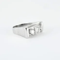 Bague Trilogie Or blanc Diamants
