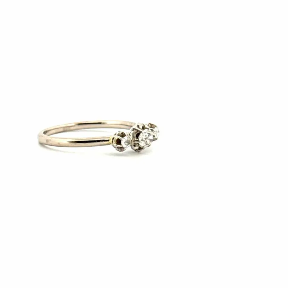 Bague Trilogie Or Blanc Diamants