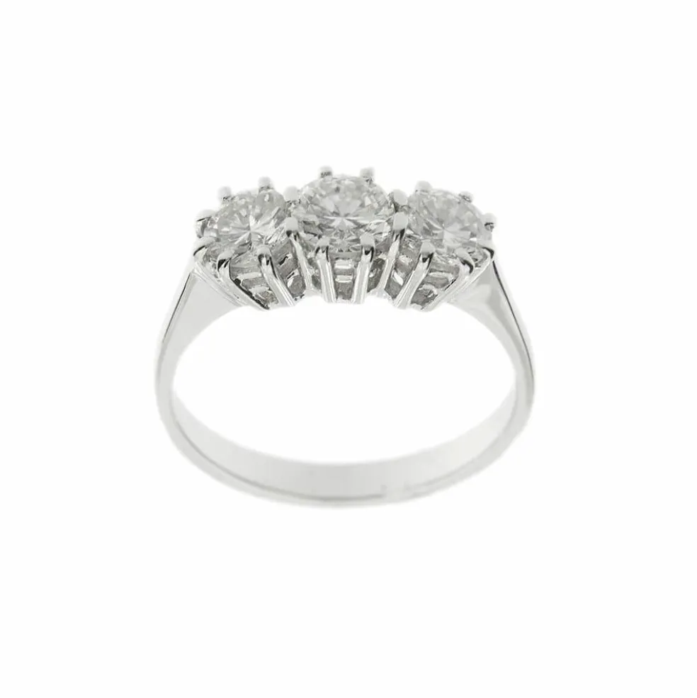 Bague trilogie Or blanc Diamants