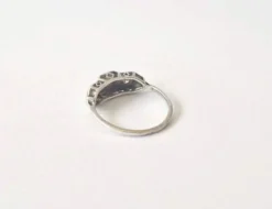 Bague trilogie or blanc diamants
