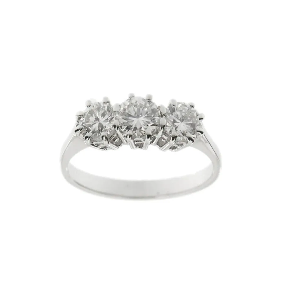 Bague trilogie Or blanc Diamants