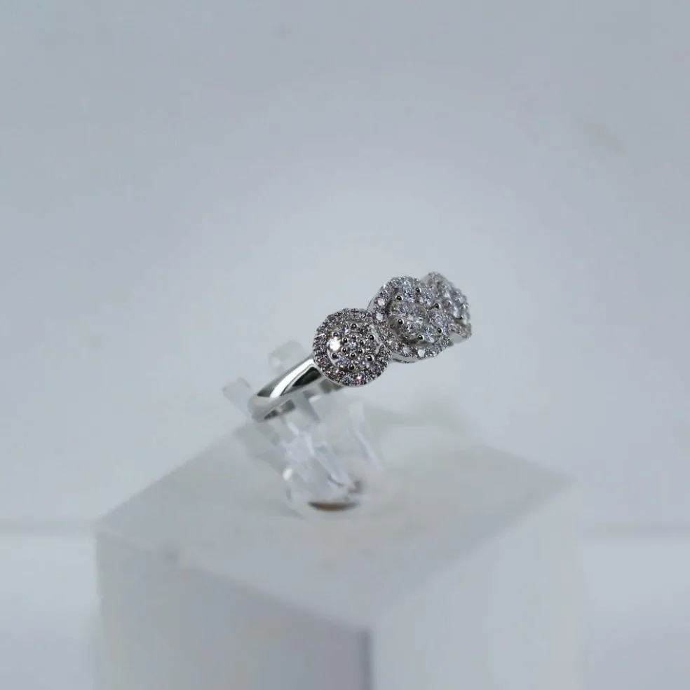 Bague "trilogie" Or blanc Diamants