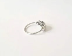 Bague trilogie or blanc diamants