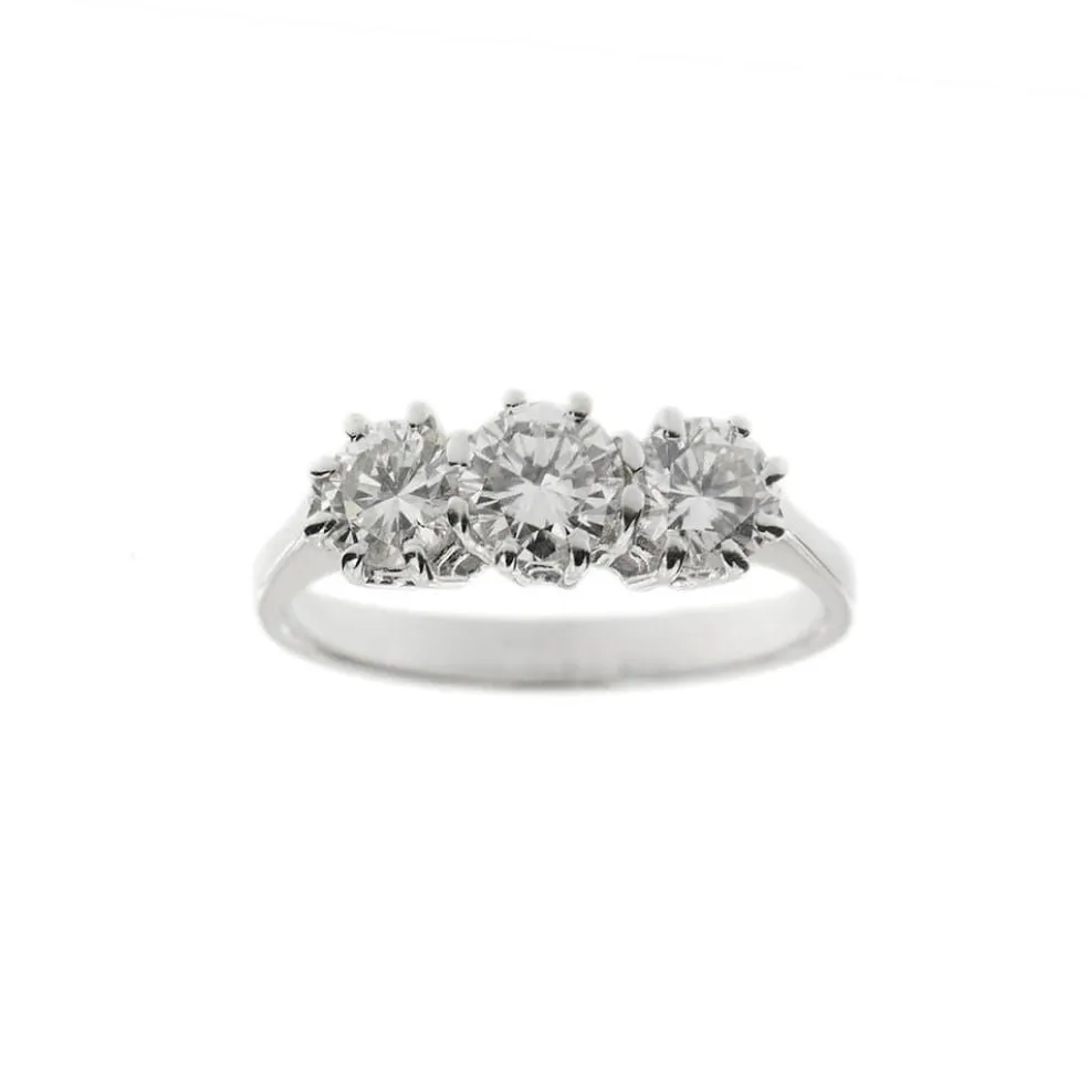 Bague trilogie Or blanc Diamants