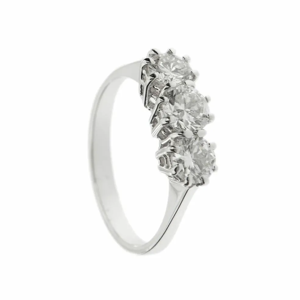 Bague trilogie Or blanc Diamants