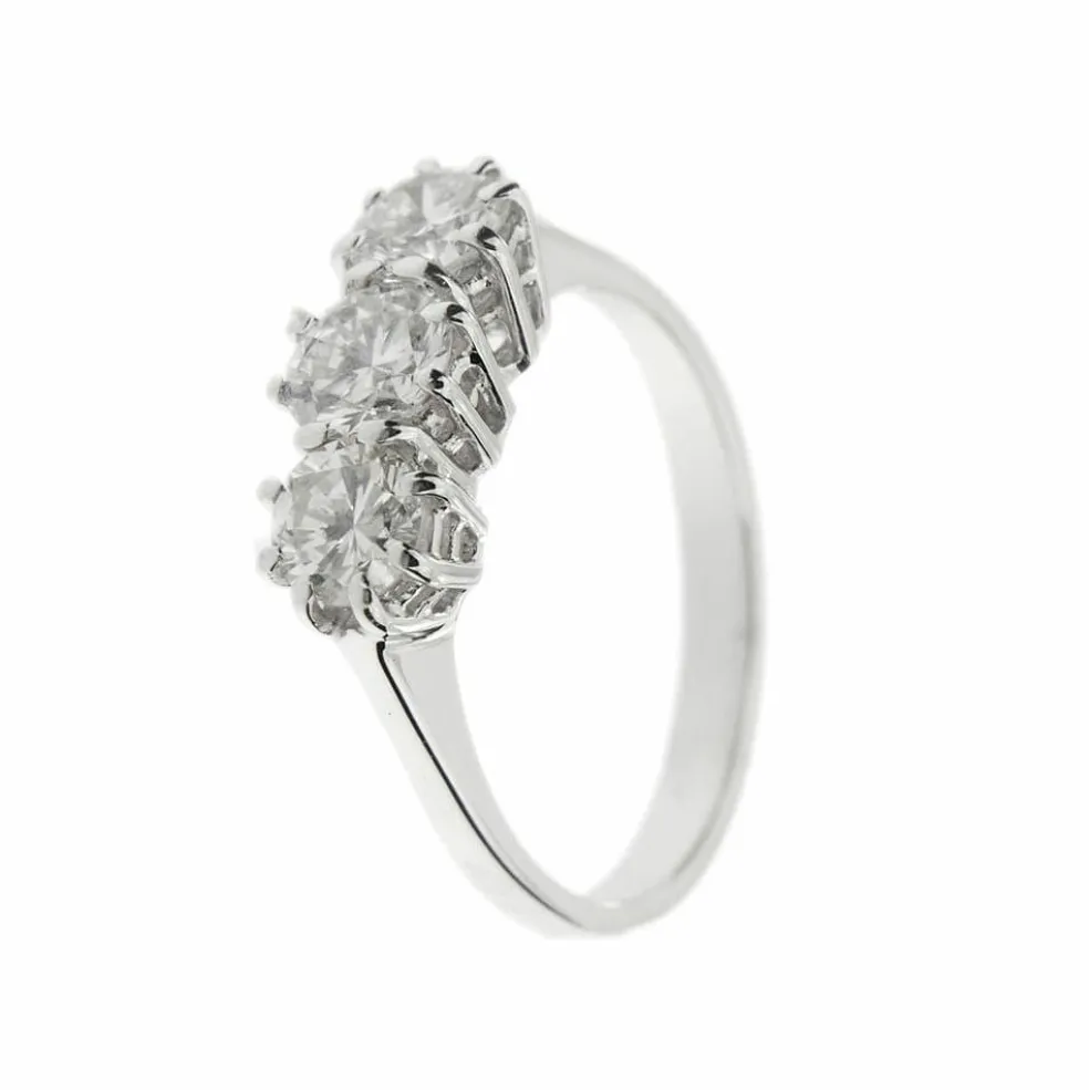 Bague trilogie Or blanc Diamants