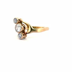 Bague Trilogie Or Jaune Diamants