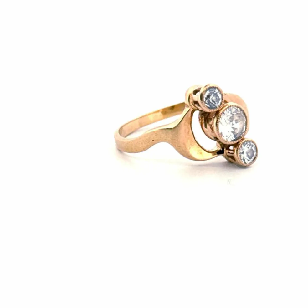 Bague Trilogie Or Jaune Diamants