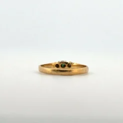 Bague Trilogie Or Jaune 18k & Emeraude