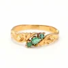 Bague Trilogie Or jaune Émeraudes