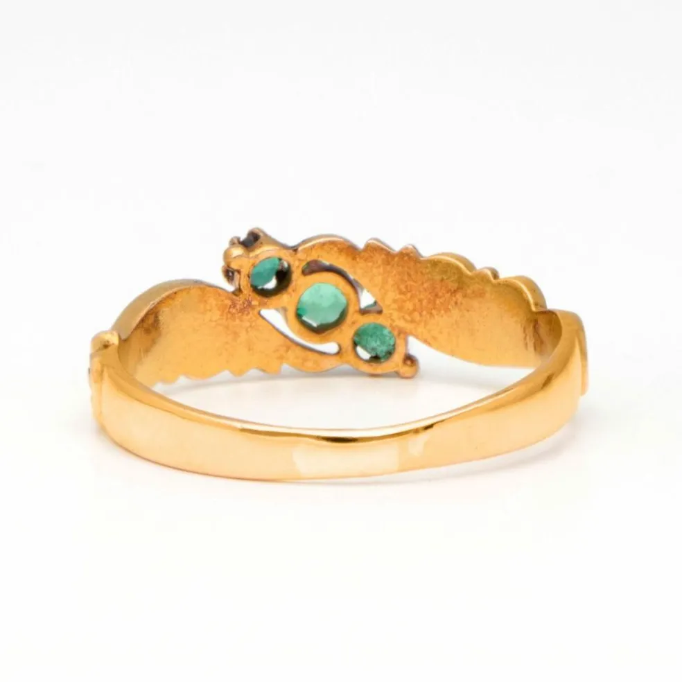 Bague Trilogie Or jaune Émeraudes