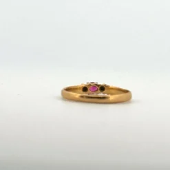 Bague Trilogie Or Jaune Rubis
