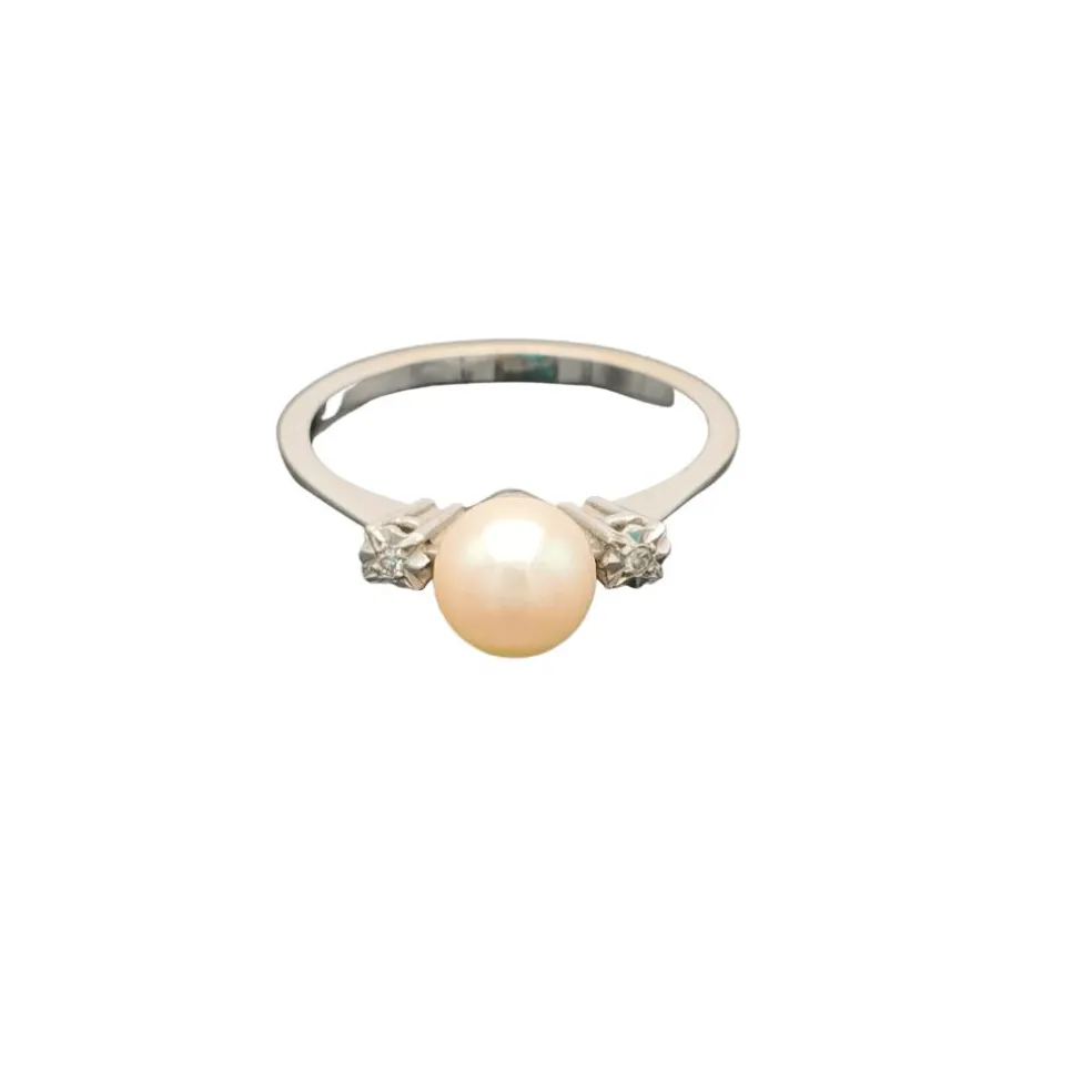 Bague trilogie perle et diamants