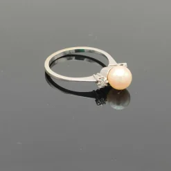 Bague trilogie perle et diamants