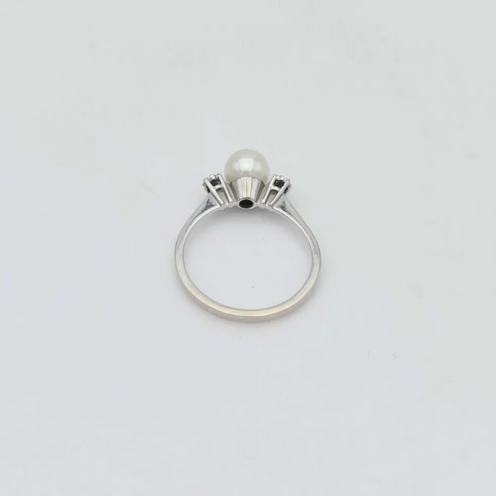 Bague trilogie perle et diamants