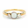 Bague trilogie perles diamants