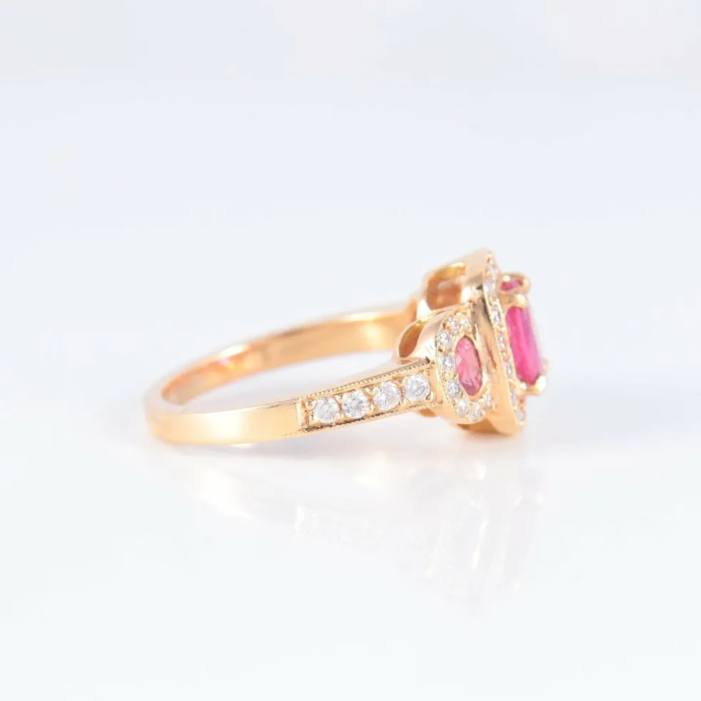 Bague Trilogie Rubis