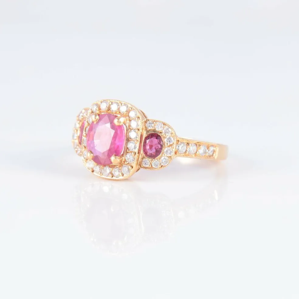 Bague Trilogie Rubis