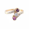 Bague Trilogie Rubis Diamants