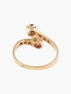 Bague Trilogie Rubis Diamants